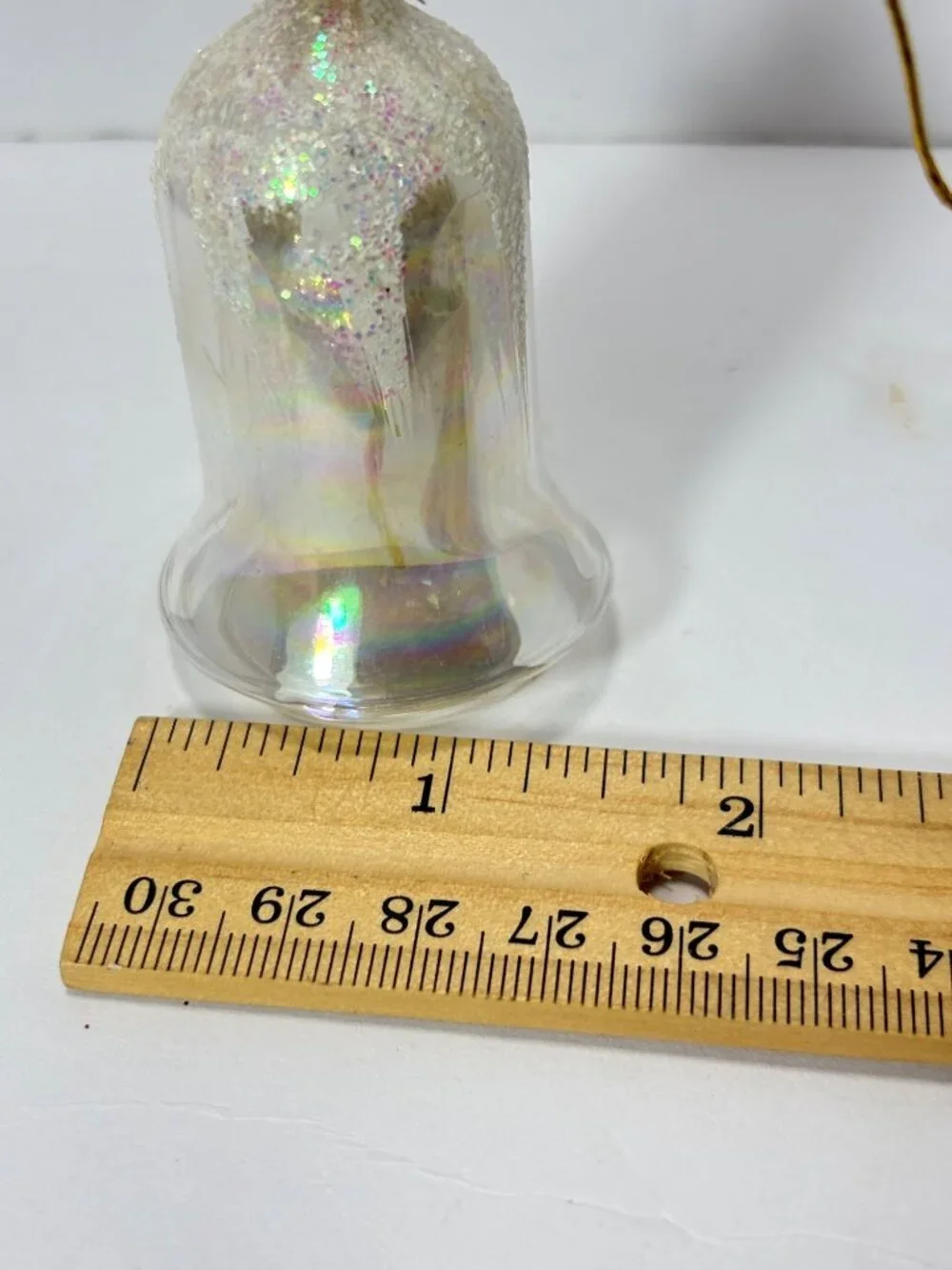 Russ Berrie The Bells Of Christmas Three-Tier Glass Bell Ornament With Glitter